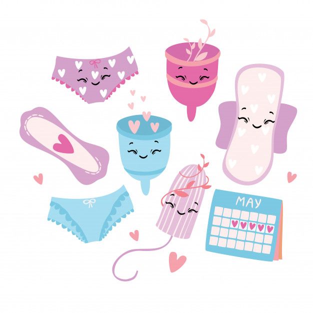 Menstrual products illustration